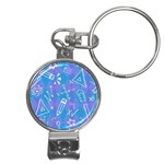 Background Abstract Texture Pattern Nail Clippers Key Chain