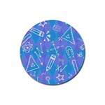 Background Abstract Texture Pattern Rubber Round Coaster (4 pack)