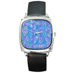 Background Abstract Texture Pattern Square Metal Watch