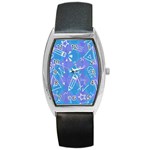 Background Abstract Texture Pattern Barrel Style Metal Watch