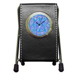 Background Abstract Texture Pattern Pen Holder Desk Clock