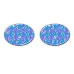 Background Abstract Texture Pattern Cufflinks (Oval)