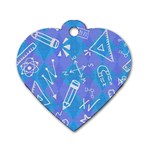 Background Abstract Texture Pattern Dog Tag Heart (One Side)