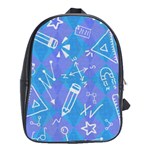 Background Abstract Texture Pattern School Bag (Large)