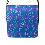 Background Abstract Texture Pattern Flap Closure Messenger Bag (L)