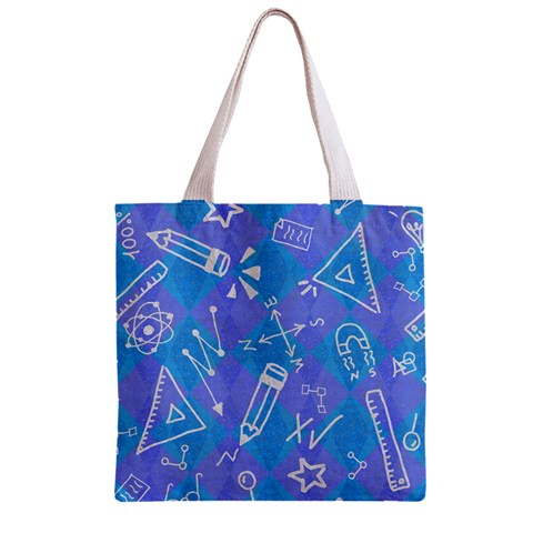 Background Abstract Texture Pattern Zipper Grocery Tote Bag from ArtsNow.com Back