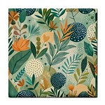 Leaves Pattern Flora Nature Tile Coaster