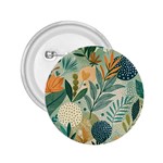 Leaves Pattern Flora Nature 2.25  Buttons