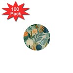 Leaves Pattern Flora Nature 1  Mini Buttons (100 pack) 