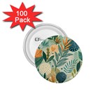 Leaves Pattern Flora Nature 1.75  Buttons (100 pack) 