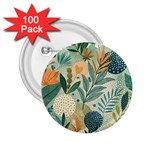 Leaves Pattern Flora Nature 2.25  Buttons (100 pack) 