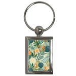 Leaves Pattern Flora Nature Key Chain (Rectangle)