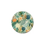 Leaves Pattern Flora Nature Golf Ball Marker