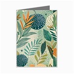 Leaves Pattern Flora Nature Mini Greeting Card