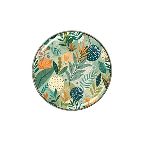 Leaves Pattern Flora Nature Hat Clip Ball Marker (10 pack) from ArtsNow.com Front