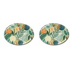 Leaves Pattern Flora Nature Cufflinks (Oval)