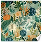 Leaves Pattern Flora Nature Canvas 12  x 12 