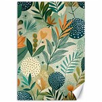 Leaves Pattern Flora Nature Canvas 12  x 18 