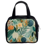 Leaves Pattern Flora Nature Classic Handbag (Two Sides)