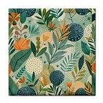 Leaves Pattern Flora Nature Face Towel