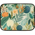 Leaves Pattern Flora Nature Fleece Blanket (Mini)