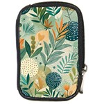 Leaves Pattern Flora Nature Compact Camera Leather Case