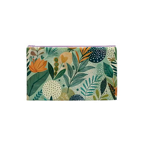 Leaves Pattern Flora Nature Cosmetic Bag (Small) from ArtsNow.com Front