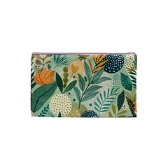 Leaves Pattern Flora Nature Cosmetic Bag (Small) from ArtsNow.com Back