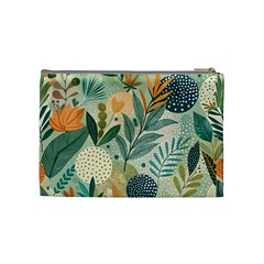 Leaves Pattern Flora Nature Cosmetic Bag (Medium) from ArtsNow.com Back