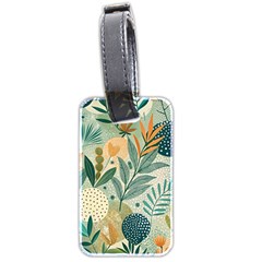 Leaves Pattern Flora Nature Luggage Tag (two sides) from ArtsNow.com Back