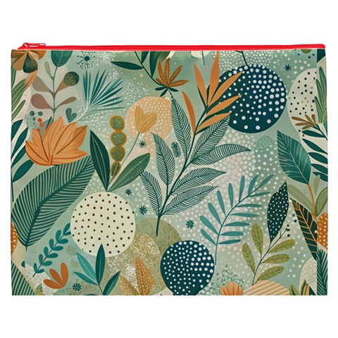 Leaves Pattern Flora Nature Cosmetic Bag (XXXL) from ArtsNow.com Front