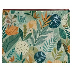 Leaves Pattern Flora Nature Cosmetic Bag (XXXL) from ArtsNow.com Back