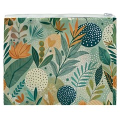 Leaves Pattern Flora Nature Cosmetic Bag (XXXL) from ArtsNow.com Back