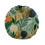 Leaves Pattern Flora Nature Standard 15  Premium Round Cushions