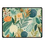 Leaves Pattern Flora Nature Two Sides Fleece Blanket (Small)