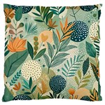 Leaves Pattern Flora Nature Standard Premium Plush Fleece Cushion Case (Two Sides)