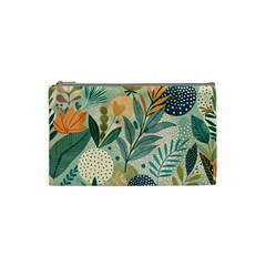 Leaves Pattern Flora Nature Cosmetic Bag (XS) from ArtsNow.com Front