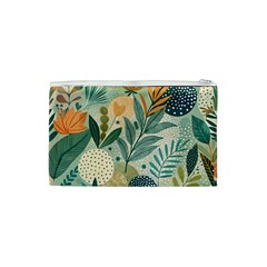 Leaves Pattern Flora Nature Cosmetic Bag (XS) from ArtsNow.com Back