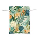 Leaves Pattern Flora Nature Lightweight Drawstring Pouch (L)