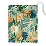 Leaves Pattern Flora Nature Drawstring Pouch (4XL)