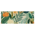 Leaves Pattern Flora Nature Banner and Sign 8  x 3 