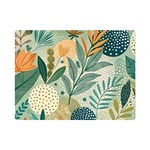 Leaves Pattern Flora Nature Premium Plush Fleece Blanket (Mini)