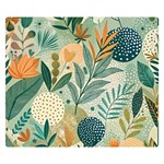 Leaves Pattern Flora Nature Premium Plush Fleece Blanket (Small)