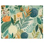 Leaves Pattern Flora Nature Premium Plush Fleece Blanket (Medium)