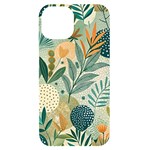 Leaves Pattern Flora Nature iPhone 14 Black UV Print Case