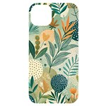 Leaves Pattern Flora Nature iPhone 14 Plus Black UV Print Case