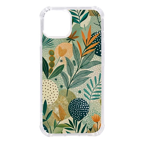 Leaves Pattern Flora Nature iPhone 14 TPU UV Print Case from ArtsNow.com Front