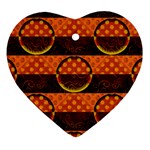 Art Pattern Design Wallpaper Heart Ornament (Two Sides)