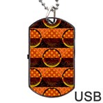 Art Pattern Design Wallpaper Dog Tag USB Flash (One Side)