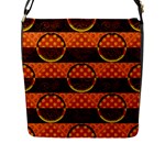 Art Pattern Design Wallpaper Flap Closure Messenger Bag (L)